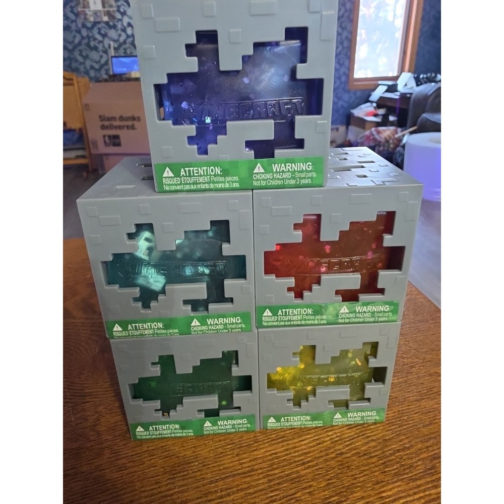 MINECRAFT JELLY CUBES - Viral Squishy NEW + RARE - Complete Set of 5 SHIPS TODAY